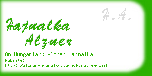 hajnalka alzner business card